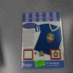 Anita Goodesign bugs embroidered additions Embroidery Design CD Pattern - Picture 1 of 2