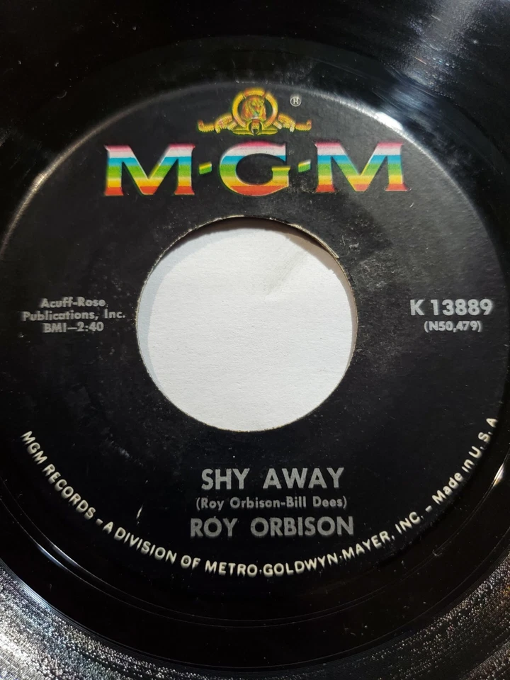 Roy Orbison- BORN TO BE LOVED BY YOU / SHY AWAY -MGM VG+ F52 - Image 1 of 1