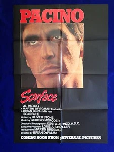 1983 Scarface Original 27"x41" Poster Al Pacino Brian DePalma NM Near Mint 9-9.5 - Picture 1 of 1