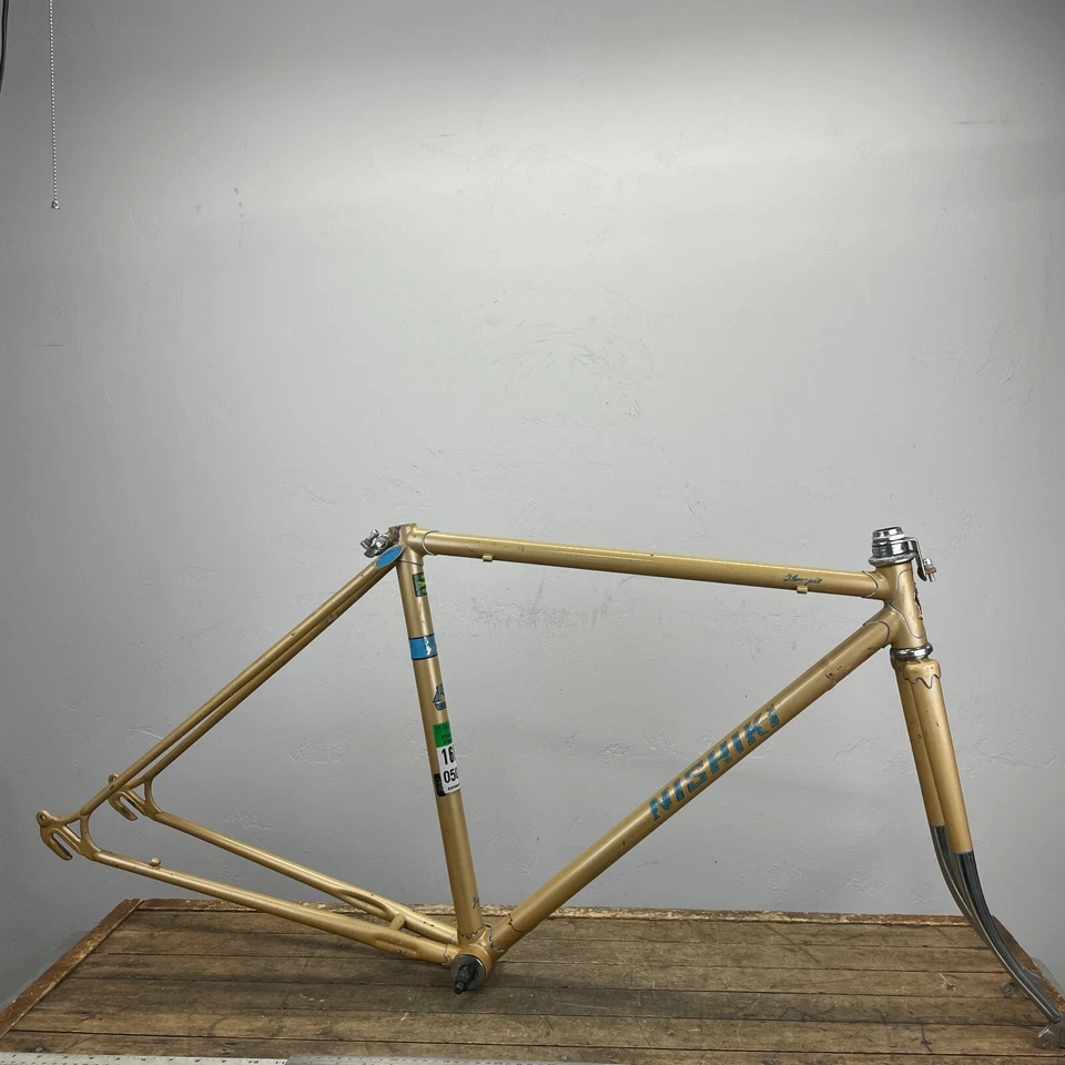 Vintage Nishiki Olympic Frame Set 49 cm Small Japan Steel 126 Lugged 70s 80s - Image 1 of 4