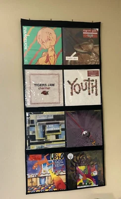 BRANDED Vinyl Record Wall Mount Display Frame Practical Album 8 Storage 12" Collection