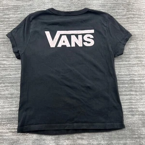 VANS Shirt Size S Youth Logo Short Sleeve Skater Black Small - Picture 1 of 8