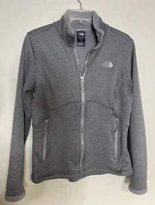 Sudadera exterior de poliéster gris medio con cremallera completa The North Face para mujer - Imagen 1 de 8