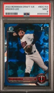 Brooks Lee, 2022 (1st) Bowman Draft Chrome Sapphire, Twins, PSA 9 - MINT - Picture 1 of 2