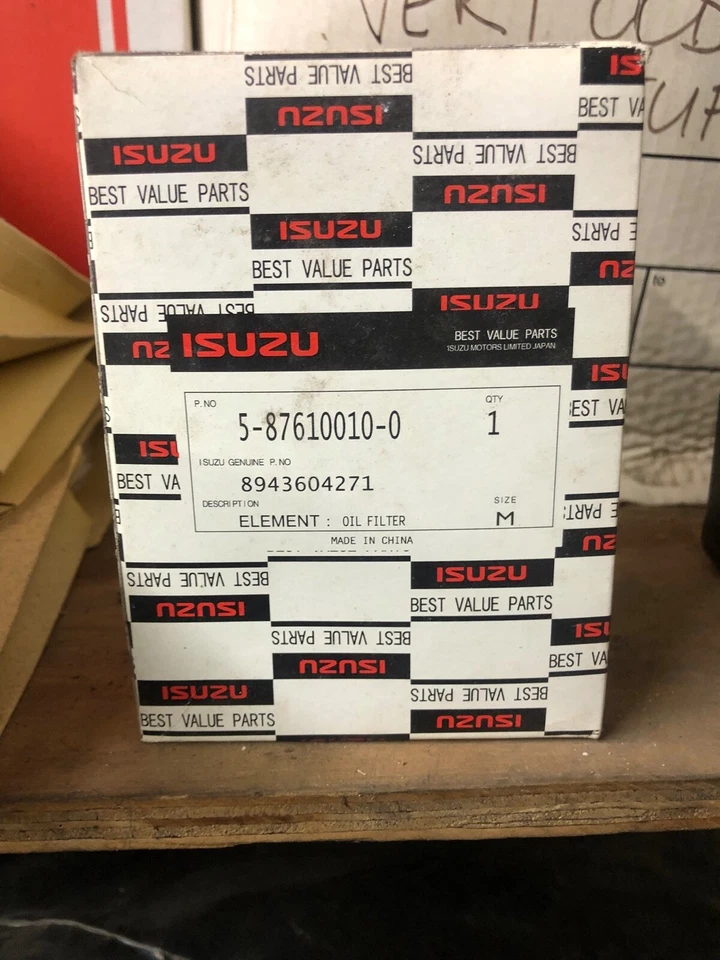 ISUZU Oil Filter - 5876100100, Genuine New ISUZU ISUZU TROOPER 2.8 DAIHASTU NOS - Image 1 of 1
