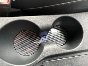 Hyuinda i20 i20N - Deluxe Kohlefaser Effekt Tasse Halter Einsatz mit 3D N Logo - Bild 1 von 4