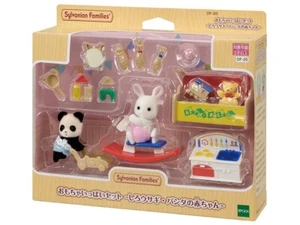 Sylvanian Families DF-20 White Rabbit & Panda Baby Figure Set Calico Critters JP - Picture 1 of 9