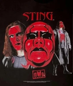 Vintage 1998 Sting WCW NWO Wolf Pack Wrestling T-Shirt Red Face Size XL NICE! - Picture 1 of 6