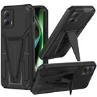 For Motorola Mot G 5G 2023 Alien Design Shockproof Kickstand Magnetic Case Black