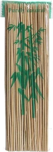 12 Inch 300 CT Bamboo Skewers 4mm Natural Bamboo Thick Wooden Round BBQ | 100/Pk - Picture 1 of 10