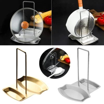 Accesorios de cocina Cuchara Soporte Sartén Cubierta Estante Olla Tapa Estante Soporte Espátula Foto 1 de 4