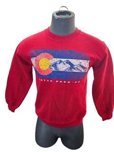 Estes Park Colorado Sweatshirt Size S Red  - Picture 1 of 6