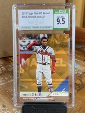 2018 Topps Now Off-Season Bonus Ronald Acuna Jr #OSB-2 CSG 9.5 GEM MINT. RC