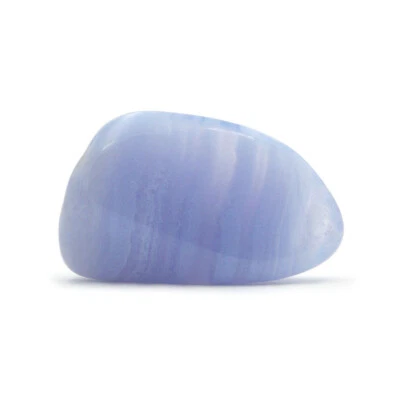 Calcédoine bleue extra pierre roulée Bio Mineral Energy - Photo 1/4