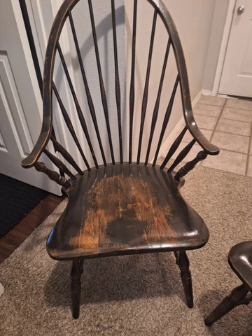 Antique Desk Office Rolling Chairs Great Condition Cover