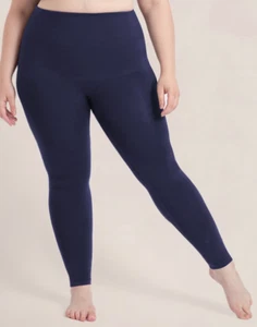 Empetua Womens Seamless Comfort Mid Waist Shaping Leggings Navy Blue XL - Picture 1 of 3
