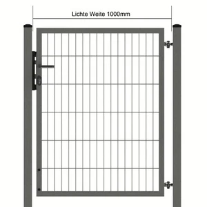 Doppelstabmattenzaun Zauntor 1-flg b=1000mm passend zu Doppel-Stab Matten Zaun - Bild 1 von 15