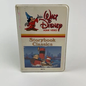 Vintage Disney Storybook Classics VHS Collectible White Plastic Clamshell Notes - Picture 1 of 7