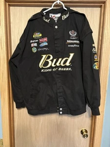 NASCAR Chase Authentics Nextel Cup Dale Earnhardt Bud Jacket Black Adult Sz 4XL - Picture 1 of 9