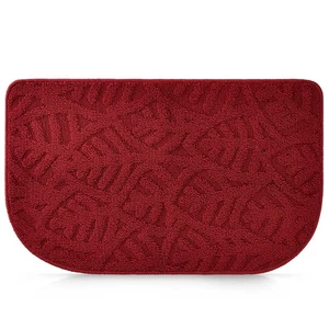 Slip-Resistant Kitchen Floor Mat, Half Round Red Kitchen Rug, 18 x 30 In - Picture 1 of 9