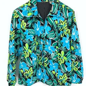 Laura Ashley Women's Lightweight Full Zip Jacket Size M Floral Colorful Cotton - Imagen 1 de 11