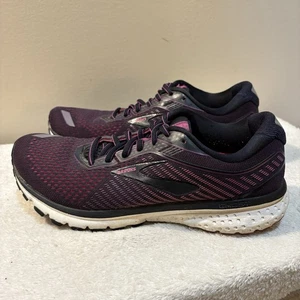 BROOKS Ghost 12 Running Shoes Womens Size 9 Black Comfort Walking Sneakers - Picture 1 of 9