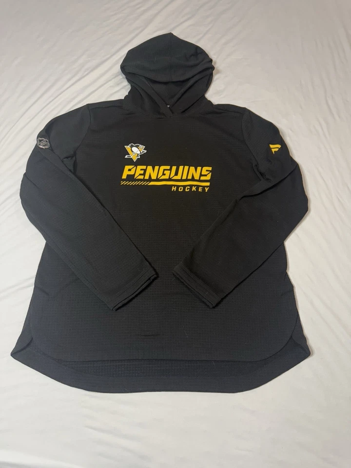 Moletom com capuz Pittsburgh Penguins NHL Fanatics autêntico profissional ouro preto masculino 2X grande - Imagem 1 de 4