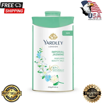 Yardley London Jasmine Perfumed Talcum Powder - 250 g. 8.8 oz Deodorizing Talc - Image 1 of 4
