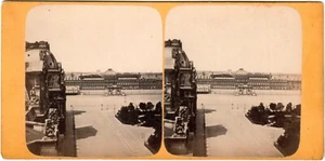 Paris 1860.Place du Caroussel & Palais des Tuileries.Photo Stereo Albumen.France - Picture 1 of 2