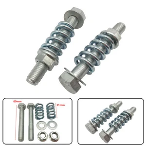 2PCS M8x1.25 Car Exhaust Spring Bolt Stud Nut Hardware Repair Replacement Steel - Picture 1 of 7