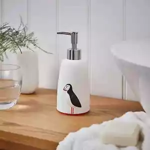 Neu entzückender Harz Papageientaucher Design Seife Papageientaucher Spender Badezimmer Zubehör - Bild 1 von 3