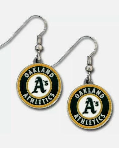 Oakland Athletics MLB Dangle Ear Rings Cover