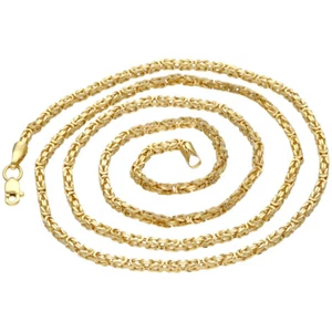Goldkette Königskette 585 14K Echt Gold 56cm 2mm Männer Frauen Damen NEU SCHMUCK - Bild 1 von 12