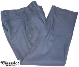 Lauren Ralph Lauren Mens Blue Dress Pants Polyester Rayon Flat Fronts 33" X 30" - Picture 1 of 8
