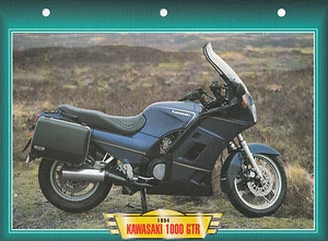 CARTE FICHE MOTO   KAWASAKI 1000 GTR . 1994 .   NEUVE - Picture 1 of 1