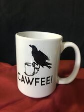 Crow/Raven CAWFEE! Mug,  15oz hand pressed goblincore mug