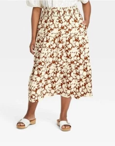 Universal Thread Women's Plus Size 4X Tiered A-Line Skirt W/ Pockets - NWT - Picture 1 of 7