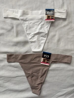 NUEVO Tanga Maidenform Para Mujer Suave Elastizado Tanga Sin Costuras 2 Pares X-Grande DM2318 Foto 1 de 4