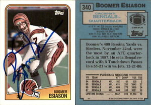 Boomer Esiason Signed 1988 Topps #340 Card Cincinnati Bengals Auto AU