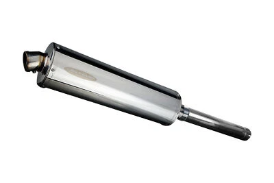 Silenciador de escape ovalado de acero inoxidable Yamaha YZF750R Delkevic Slip On 94-98 Foto 1 de 4