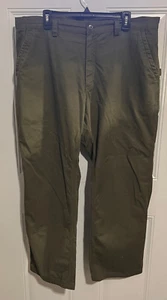 Duluth Trading Co Carpenter Pants Mens 40x32 Army Olive Green Stretch Work - Picture 1 of 14