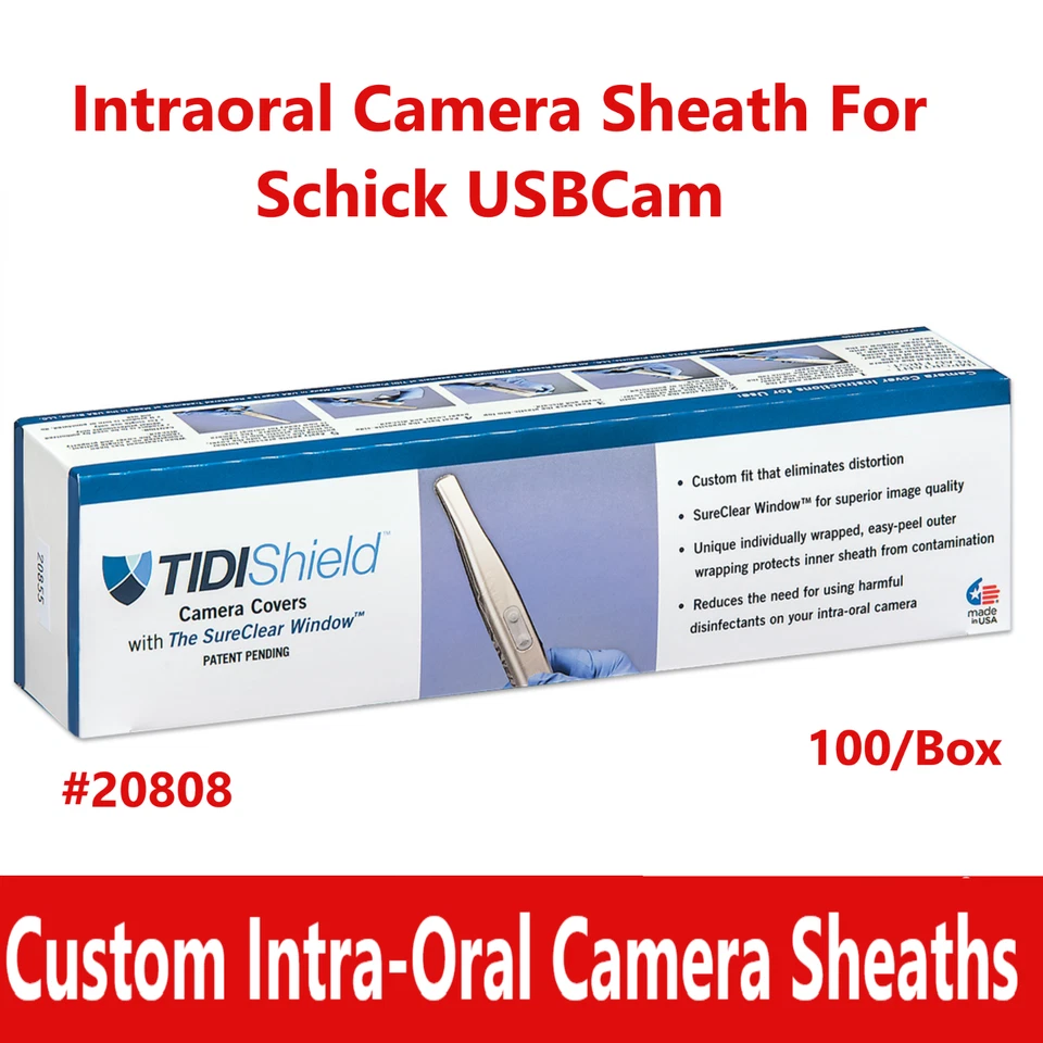 Cubierta para cámara USB Dental Schick, 100/Bx CUBIERTAS PARA CÁMARA INTRAORAL TIDISHIELD 20808 Foto 1 de 1