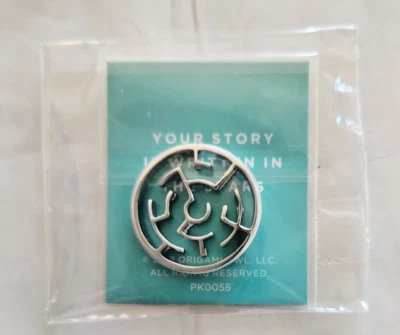 Auténtica PLACA de laberinto de búho de origami para inserción de medallón de vida grande ¡NUEVO EN PAQUETE Envío gratuito! Foto 1 de 2