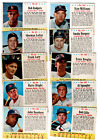 10 Different 1963 Post Baseball Cards, Average Excellent Condition