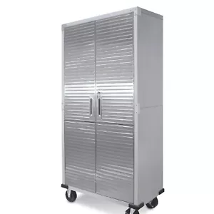 Seville Classics UltraHD Tall Storage Cabinet- Granite - Picture 1 of 10