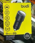 BUDI Fast Charge Type C and USB Car Charger Plug PD 38W Apple, Samsung & Others