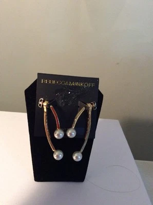 Pendientes colgantes de perlas delanteras y bancarias Rebecca Minkoff $58 Rm 7 Foto 1 de 4