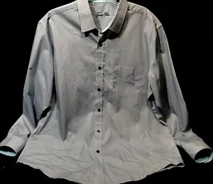 Nuova camicia Tasso Elba Medallion manica lunga abbottonata Aqua Combo taglia XL ? - Foto 1 di 3