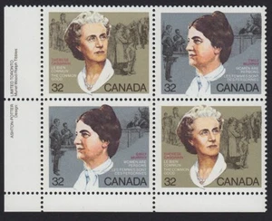 CANADIAN FEMINISTS = Canada 1985 #1048a MNH LL Block of 4 - Picture 1 of 1