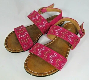 LINK Girl's Size 13 NIB Enchanted Boutique Fuchsia Rhinestone Strappy Sandals - Picture 1 of 6